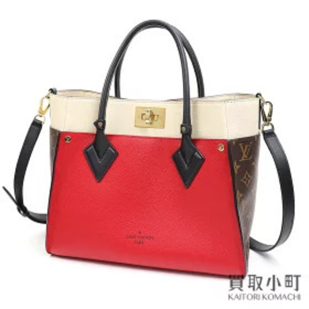 Louis Vuitton On My Side Rouge Pirate Tote Bag Monogram Tufting Shoulder